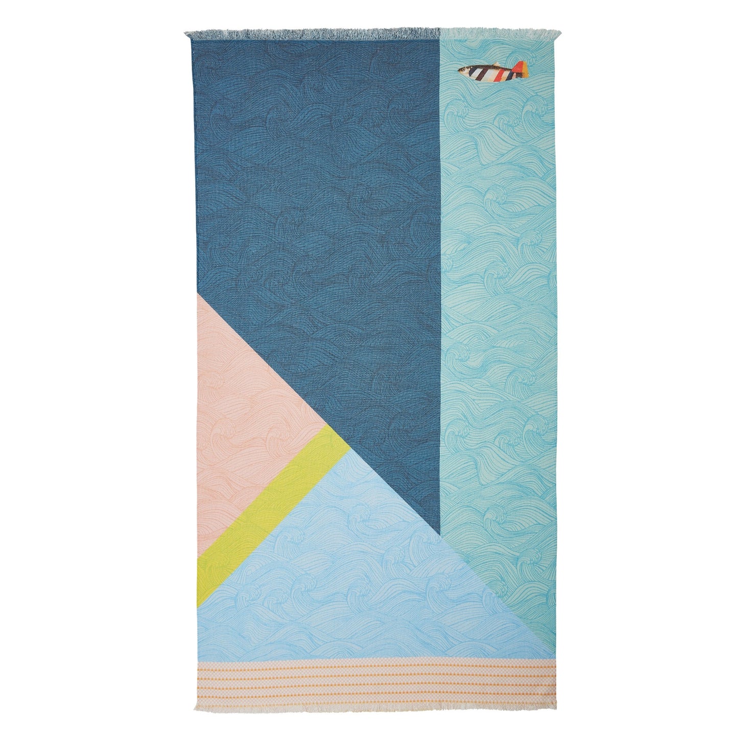 Oilily Cotton Large Towel - Stormy Waves