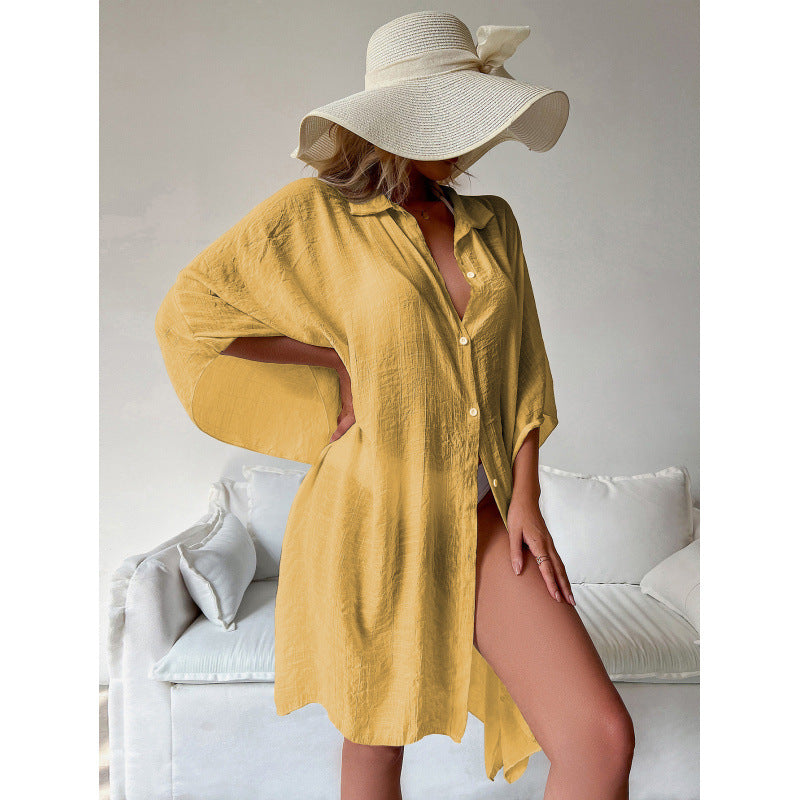 Marina Beach Cover Up - Yellow