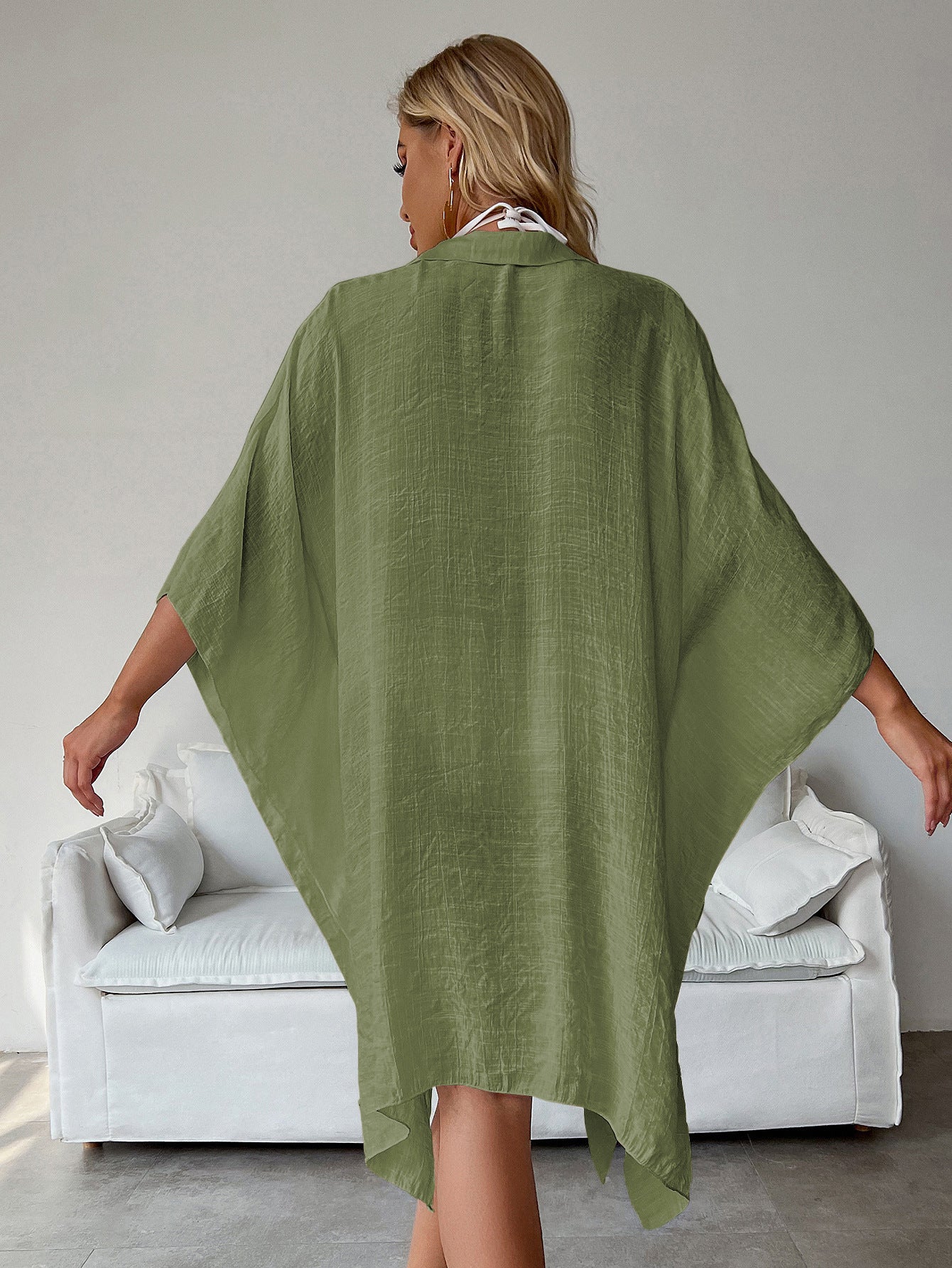 Marina Beach Cover Up - Military Green