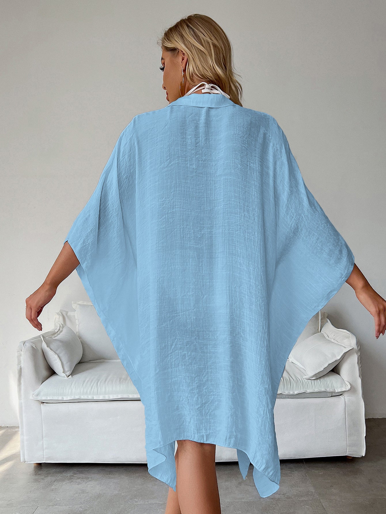 Marina Beach Cover Up - Light Blue
