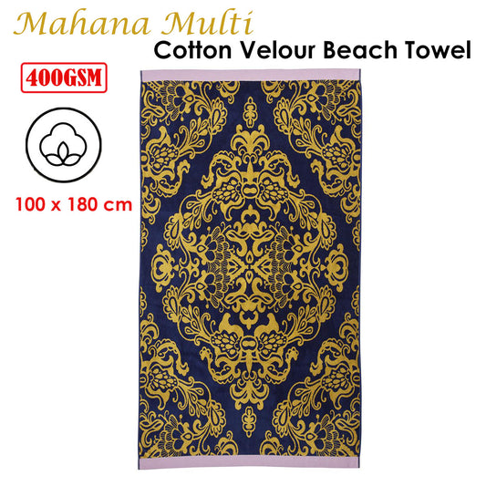 Velour Beach Towel - Mahana