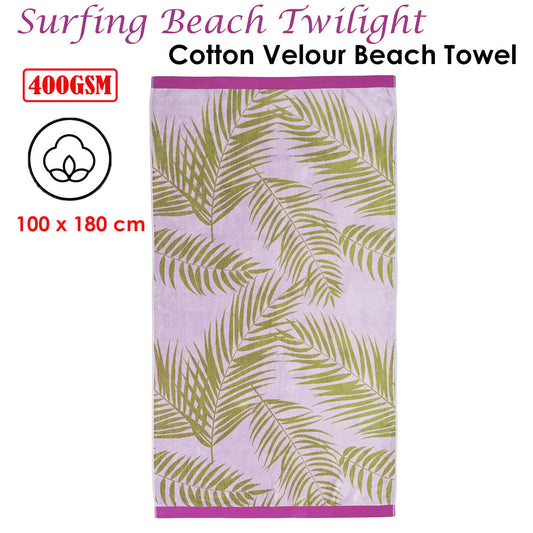 Velour Beach Towel - Surf