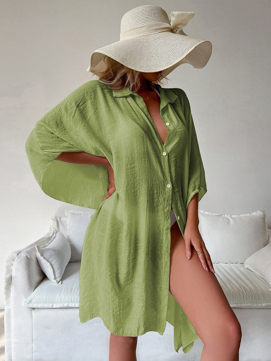 Marina Beach Cover Up - Light Green