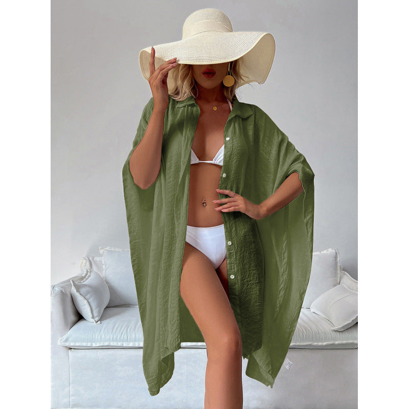 Marina Beach Cover Up - Military Green