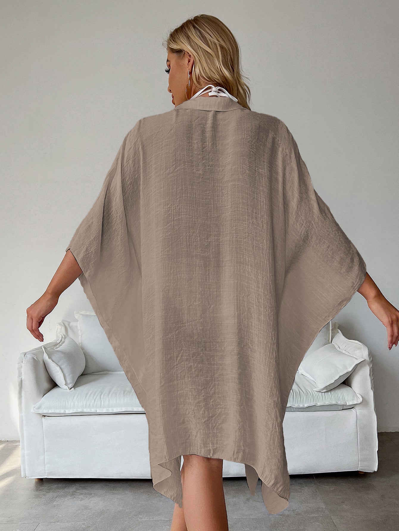 Marina Beach Cover Up - Dark Khaki